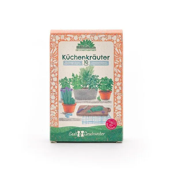 Die Stadtgärtner Die Stadtgärtner BIO-Saatgut-Set "Küchenkräuter" I Saatgut-Set mit verschiednen Küchernkräuter I Kleiner Küchenhelfer – Produktbild 3 von 3