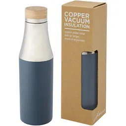 Avenue Avenue Hulan 540 ml Kupfer-Vakuum Isolierflasche mit Bambusdeckel, Hellblau, – Produktbild 1 von 1
