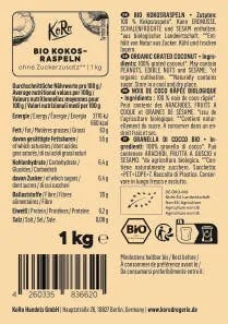 KoRo Bio Kokosraspeln 1 kg – Produktbild 4 von 5