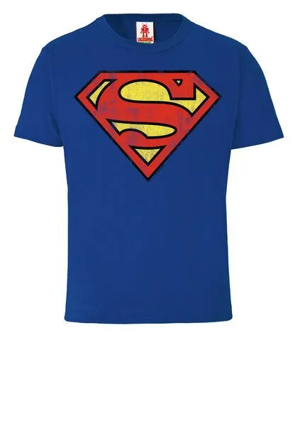 LOGOSH!RT LOGOSH!RT DC Comics Superman Logo Bio T-Shirt Print Kinder, Azurblau, – Produktbild 2 von 4