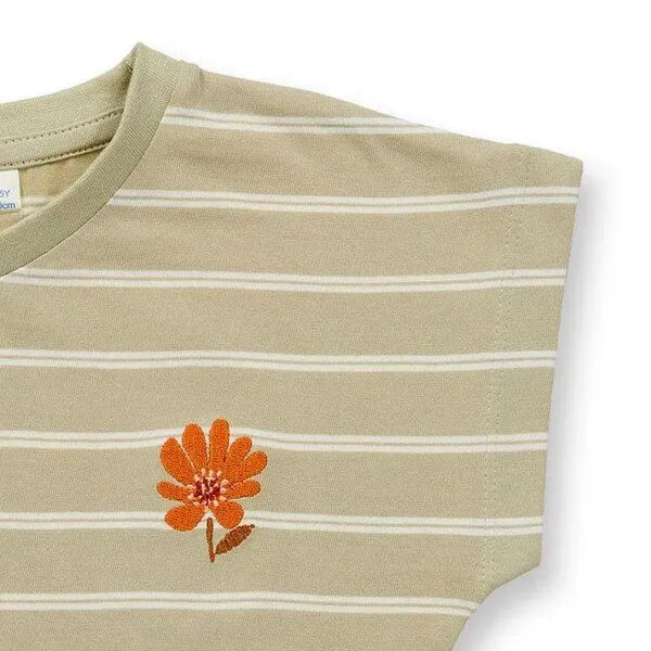 Sense Organics sense-organics Shirt Dora von Sense Organics, Schilfgrün/geringelt, – Produktbild 3 von 4