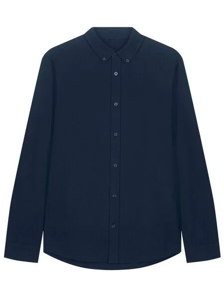 Human Family Human Family Bio Herren Basic Oxford Hemd, Navy, – Produktbild 1 von 4