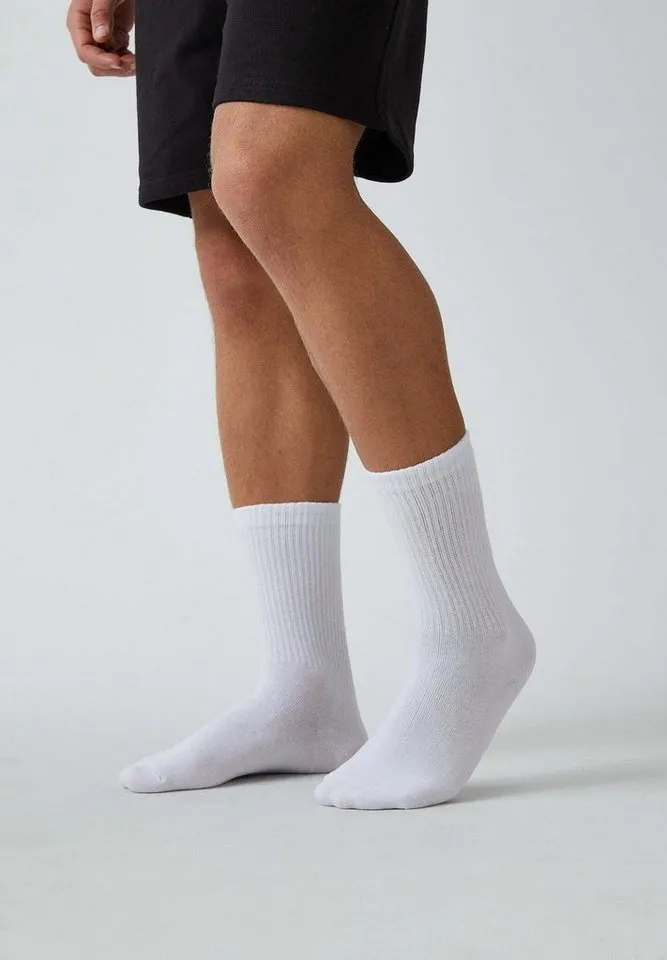 SNOCKS Tennissocken Cleane Sportsocken (4-Paar) aus Bio-Baumwolle, stylish für jedes Outfit, Bunt|schwarz, – Produktbild 2 von 5