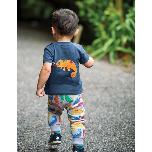 Frugi Frugi T-Shirt Chamäleon Applikation auf Vorder- und Rückseite – Produktbild 3 von 3