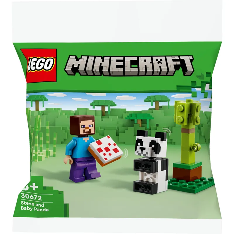 Lego Lego Steve mit Baby-Panda – Produktbild 1 von 1