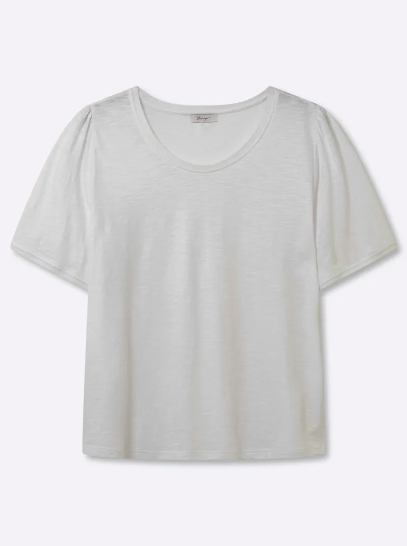 sheego Rundhalsshirt ecru, Ecru, – Produktbild 1 von 2