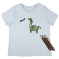 MelaDi Meladi Kinder Baby-Shirt aus Biobaumwolle - Dinosaurier auf Natural Raw – Produktbild 1 von 1