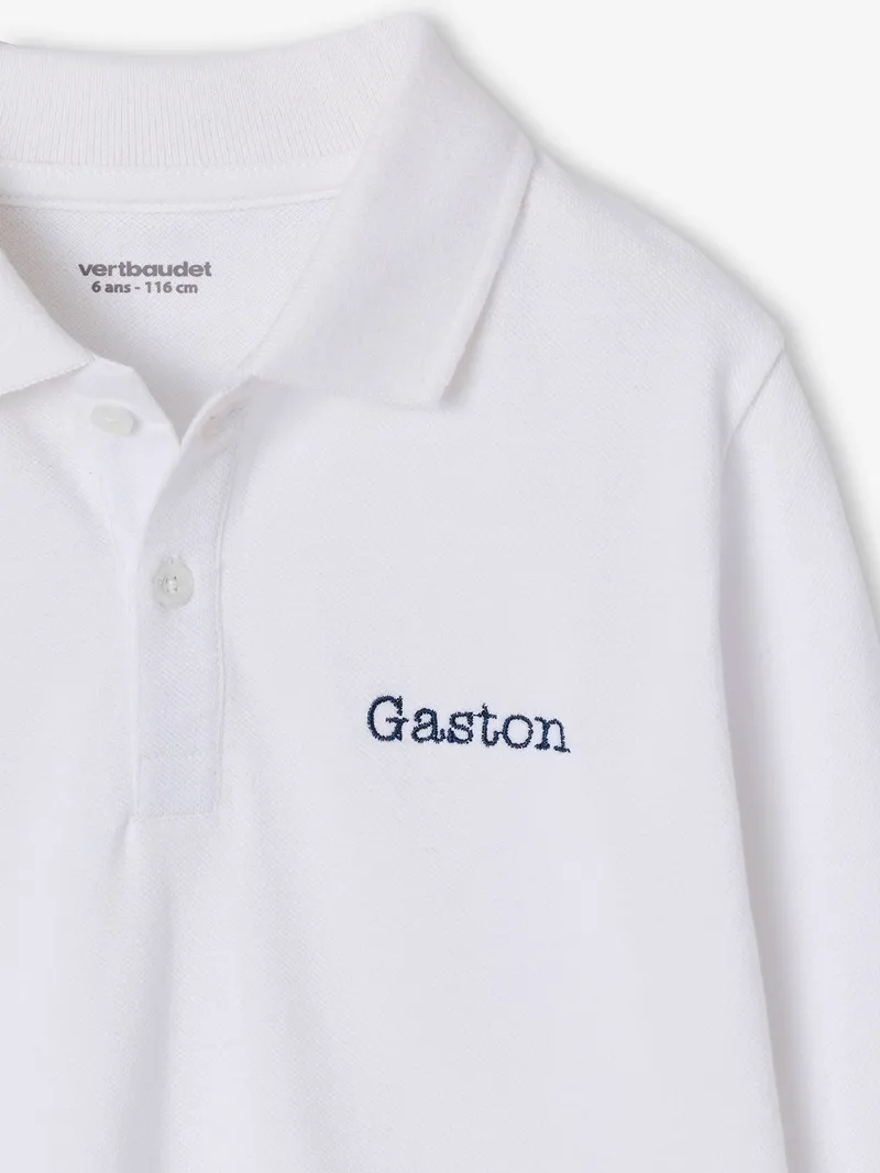 Vertbaudet Jungen Poloshirt personalisierbar, Weiß, – Produktbild 2 von 2