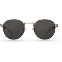 TAKE A SHOT TAKE A SHOT Runde Sonnenbrille aus Holz und Metall  für Damen und Herren – Produktbild 1 von 1