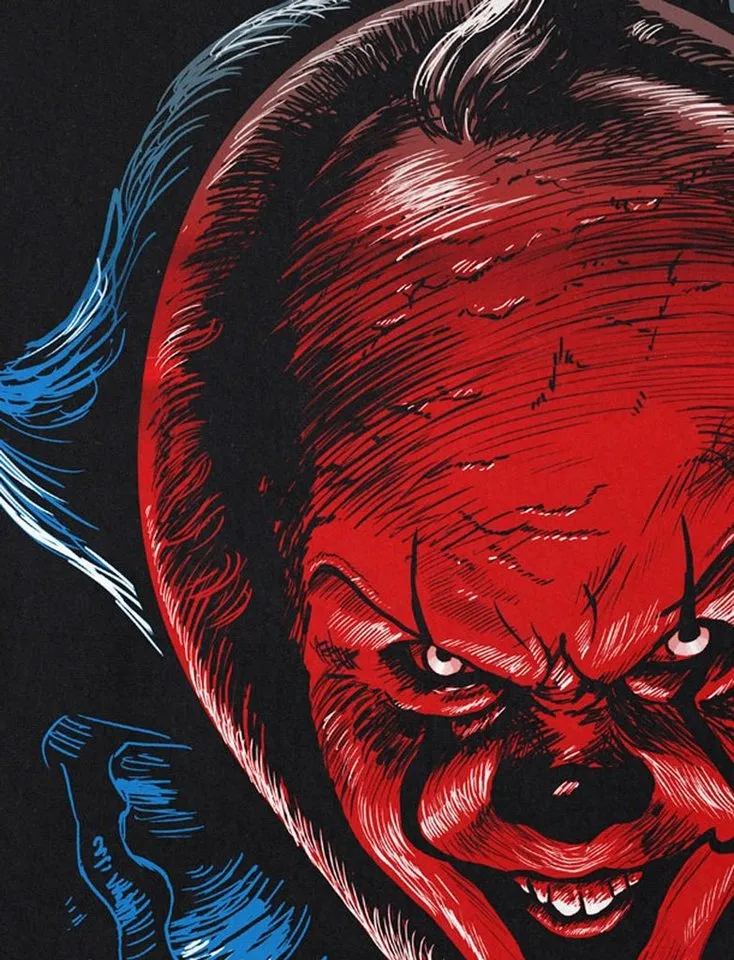 style3 T-Shirt Nimm ES pennywise clown horrorfilm halloween stephen king, Schwarz, – Produktbild 3 von 3