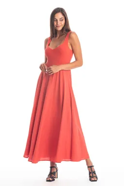 RAVENS VIEW IBIZA RAVENS VIEW IBIZA Damen vegan Kleid Madonna Fliese Rot – Produktbild 1 von 1