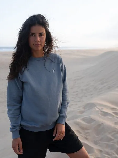 FUXBAU FUXBAU Frauen fux Pullover - seegrün, seeblau & rot, Seeblau, – Produktbild 3 von 4