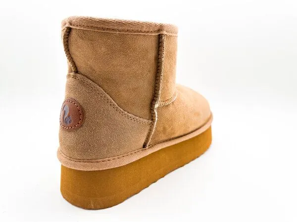 thies Stiefel aus Schaffell "thies 1856 ® Platform Sheep Boots", Chesnut, – Produktbild 4 von 4