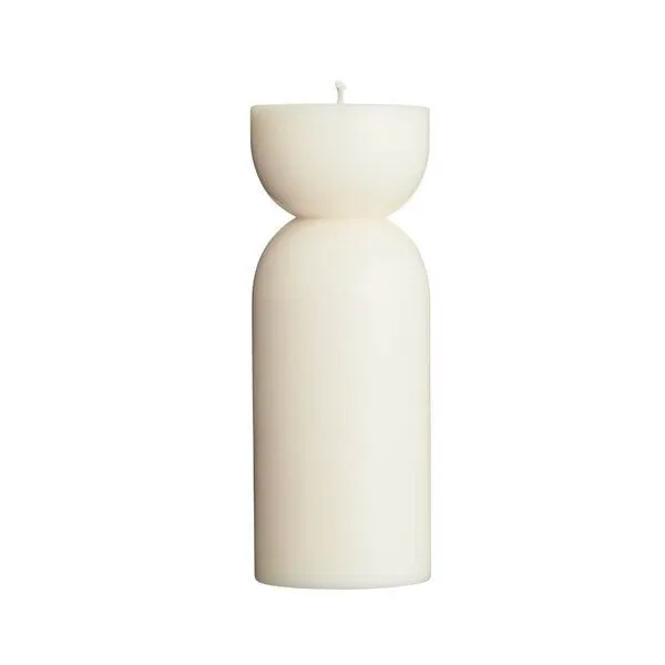 Originalhome Originalhome Nachhaltiges Kerzengeschenk: Handgegossene vegane Designkerze - Organic M,, Wollweiß, – Produktbild 2 von 3