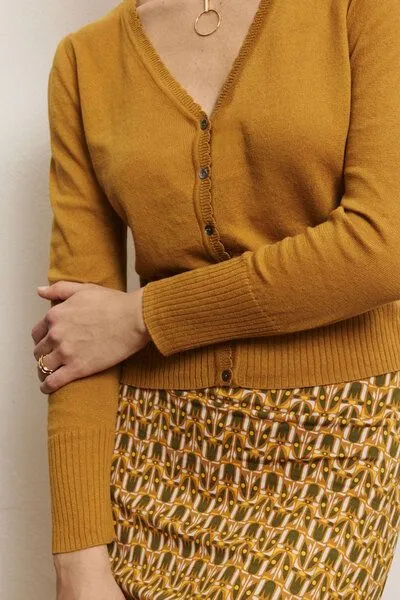 Tranquillo Tranquillo Cardigan Linaa aus Biobaumwolle, Camel, – Produktbild 3 von 6