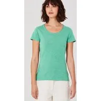 HempAge HempAge Damen T-Shirt mit Rollsaum Hanf/Bio-Baumwolle, Miami(grün), – Produktbild 1 von 1