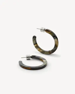 JAN N JUNE JAN N JUNE MACHETE Runde Ohrringe MINI HOOPS aus Acetat – Produktbild 1 von 1