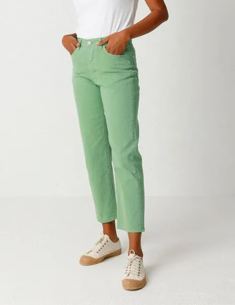 SKFK SKFK Straight Leg Jeans Ania - Green Grass – Produktbild 2 von 4