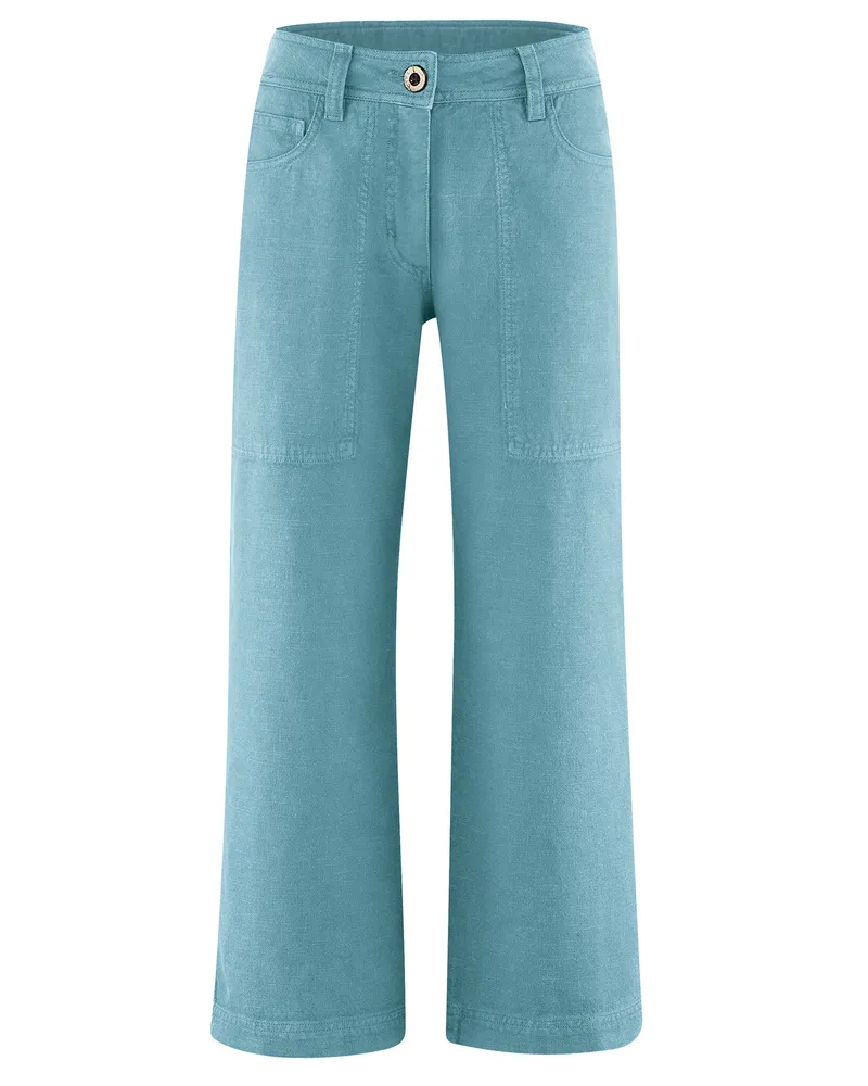 HempAge Hempage Damen vegan Culotte Modern Wave Blau, Blau, – Produktbild 1 von 2