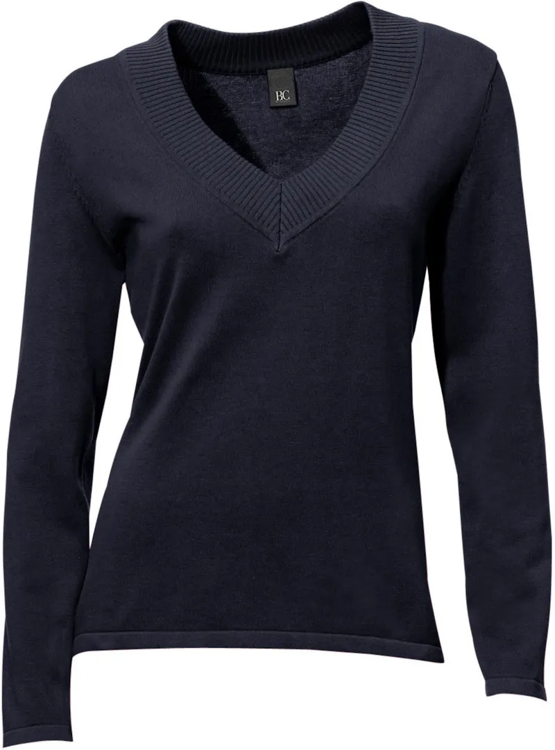 heine V-Ausschnitt-Pullover marine, Marine, – Produktbild 2 von 2