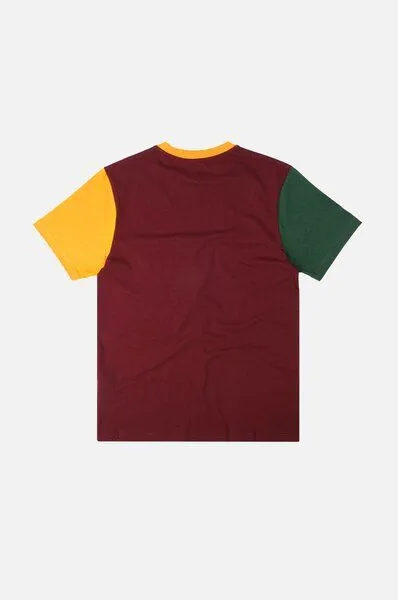 Trendsplant Trendsplant Organic Pocket Color Block T-Shirt Burgundy, Rot, – Produktbild 3 von 4