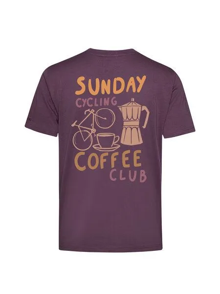 GreenBomb GREENBOMB Cycling Club Fusion - Lässiges Oversize-T-Shirt aus Bio-Baumwolle / hochwertiger Print / GOTS / Fair & Vegan, Lila (berry bark), – Produktbild 3 von 4