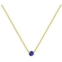 Eppi Eppi Silberne minimalistische Kette mit einem Tansanit Glosie, Gelb, – Produktbild 1 von 1