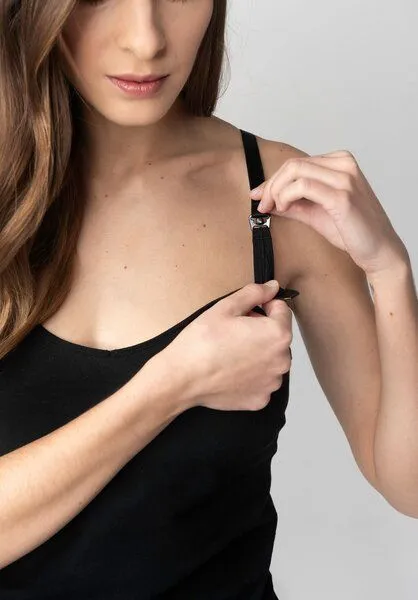 Lovjoi Lovjoi Still-Top SAGINA aus Biobaumwolle, Black (schwarz), – Produktbild 1 von 4