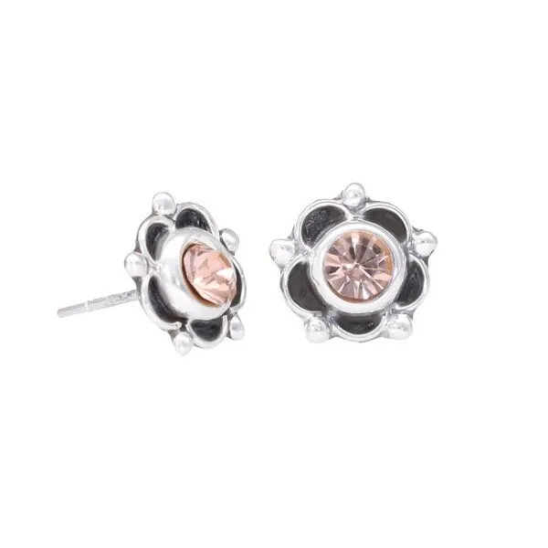 pakilia pakilia Silber Ohrstecker Seerose Fair-Trade und handmade, Apricot, – Produktbild 2 von 3