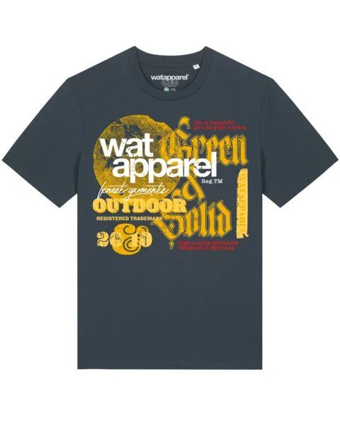 watapparel watapparel T-Shirt Unisex LIMITED EDITION LOGO PRINT 02, India ink grey, – Produktbild 1 von 4
