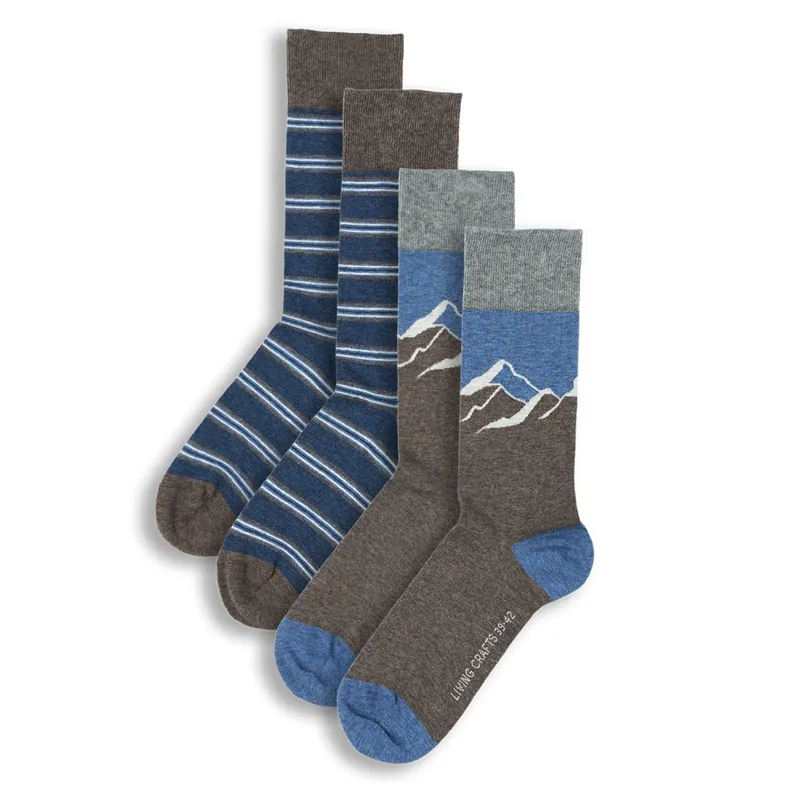Living Crafts LIVING CRAFTS - Unisex Socken, 2er-Pack - Braun (98% Bio-Baumwolle; 2% Elasthan), Nachhaltige Mode, Bio Bekleidung, Braun, – Produktbild 1 von 2