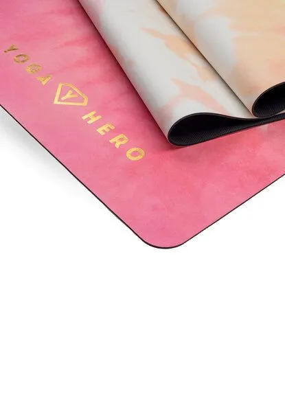 Yoga Hero Yoga Hero Yogamatte Classic 3,5mm mit Tragegurt, Ibiza gold (rosa), – Produktbild 3 von 4