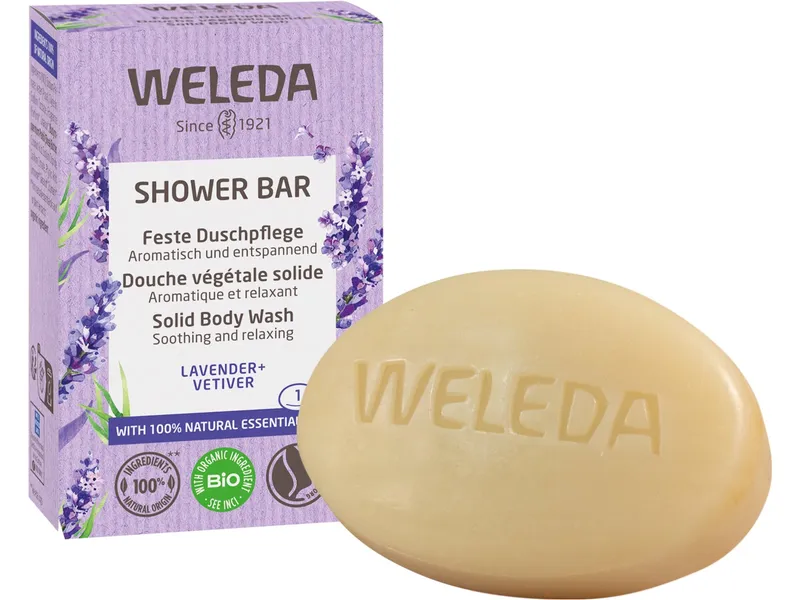 Weleda Weleda Shower Bar Feste Duschpflege Lavendel – Produktbild 1 von 4