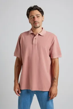 Trendsplant Trendsplant Herren vegan Poloshirt Essential Sunwashed Old Rose – Produktbild 1 von 1