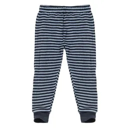 People Wear Organic People Wear Organic Frottée Pyjama, blau geringelt – Produktbild 1 von 1