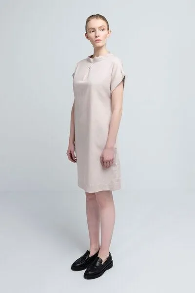 SHIPSHEIP SHIPSHEIP CAMILLE - Damen Kleid aus Bio-Baumwolle, Almond (rosa), – Produktbild 3 von 4