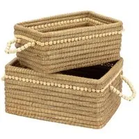 El Puente El Puente Schrankkorb "Eleganz", 2er-Set | Fair Trade & Handmade aus Bangladesch – Produktbild 1 von 1