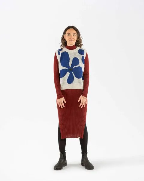 MATONA Matona Pullunder für Frauen aus Bio-Baumwolle und Lammwolle / Layer Top, Flower, – Produktbild 3 von 4