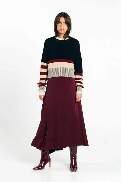 Suite 13 Lab Suite 13 Lab Nelas Baumwoll-Pulli mit asymmetrischen Streifen, Schwarz, – Produktbild 4 von 4