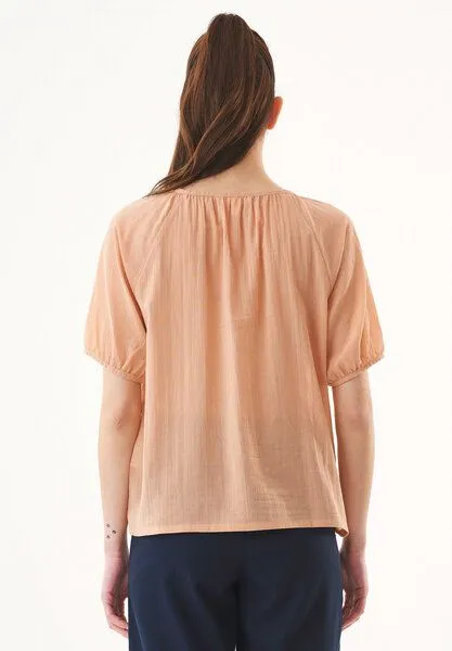 ORGANICATION ORGANICATION Bluse aus Bio-Baumwoll-Voile, Natur(indian tan), – Produktbild 4 von 4