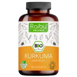 Raibu Organic Raibu Organic Kurkuma BIO | 180 Kapseln – Produktbild 1 von 1