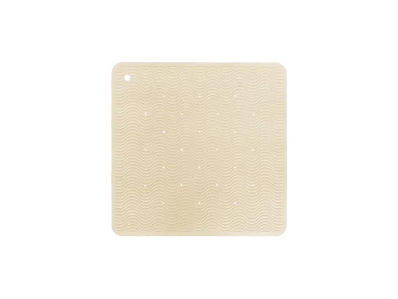 HEVEA HEVEA Duschmatte Wave sand 52,5 x 52,5 cm, Naturkautschuk – Produktbild 3 von 5