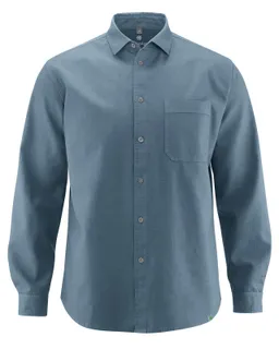 HempAge Hempage Herren vegan Hemd Worker In Taubenblau – Produktbild 1 von 1