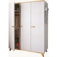 Kleiderschrank "Lunda" | 3-türig | Kiefer, gelaugt/geölt, Natur, – Produktbild 1 von 1
