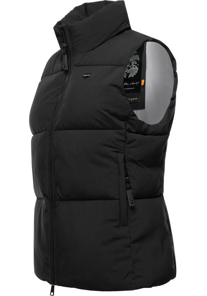 ragwear ragwear Steppweste Ailish Wasserdichte Damen Weste ideal für die Übergangszeit, Schwarz, – Produktbild 1 von 4