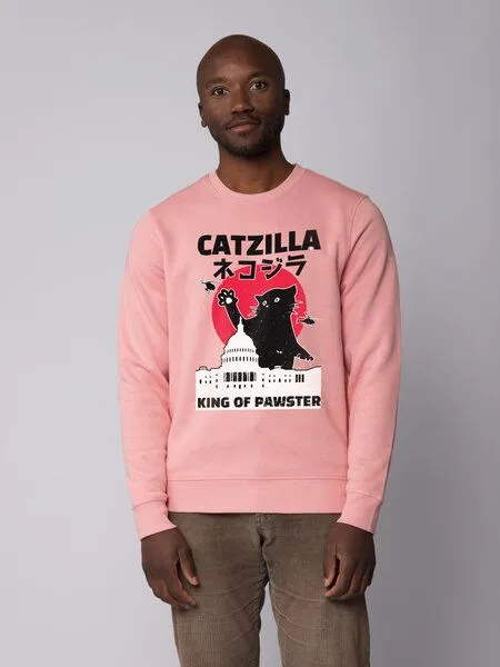 watapparel watapparel Sweatshirt Unisex Catzilla, Canyon pink, – Produktbild 2 von 4