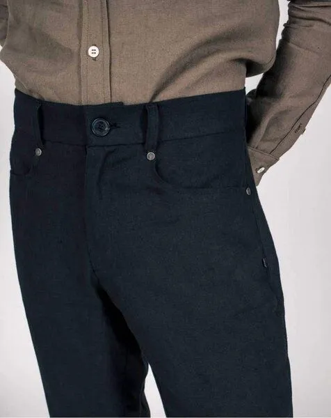 Aatise Aatise Herren Leinenhose aus 100% Leinen Zanzibar regular fit, mid rise, Schwarz, – Produktbild 1 von 1