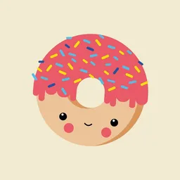 Photocircle Photocircle Poster / Leinwandbild - Donut – Illustration fürs Kinderzimmer – Produktbild 1 von 1