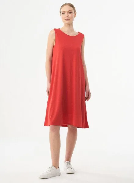 ORGANICATION ORGANICATION Jerseykleid aus REPREVE® und LENZING ECOVERO, Red, – Produktbild 1 von 4