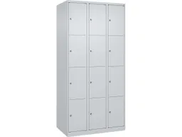 C+P C+P Schließfachschrank Classic PLUS, 12 Fächer, 1850x900x500mm, Lichtgrau/Lichtgrau – Produktbild 1 von 1